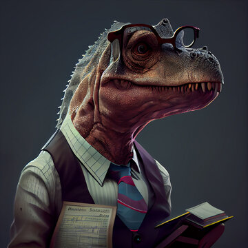 Dinossauro com oculos