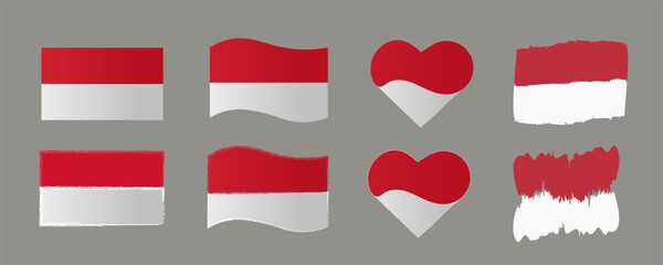 Flag Poland icon. Polish nation sign set vector ilustration.