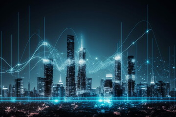 Obraz na płótnie Canvas Smart City, Big Data, Technology