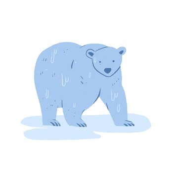 Melting Polar Bear made of Ice