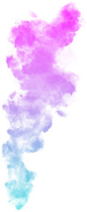 Fototapeta na wymiar Pink to Blue Gradient Smoke Abstract Shape