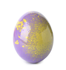 Colorful Easter egg on white background