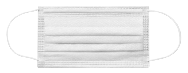 White medical face mask cut out