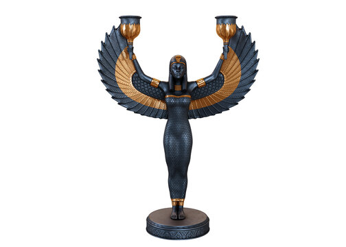 Isida statue 3d render