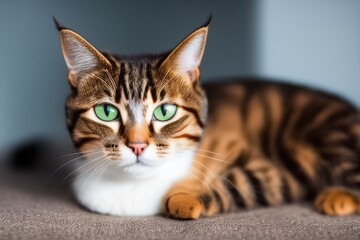 Obraz premium High-Resolution Image of a Majestic Cat Showcasing its Graceful and Playful Nature