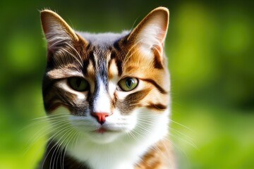 Fototapeta premium High-Resolution Image of a Majestic Cat Showcasing its Graceful and Playful Nature