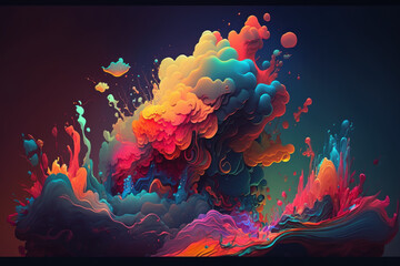 colorful destop background Generative AI, Generativ, KI