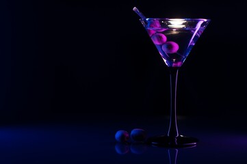 colourful coctail on the black background
