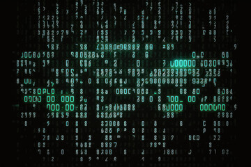 digital matrix code desktop background Generative AI, Generativ, KI