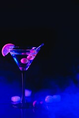 colourful coctail on the black background