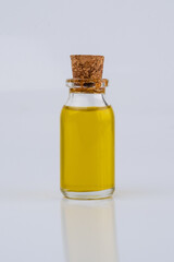 Small Oil Bottle Isolated On White Background	