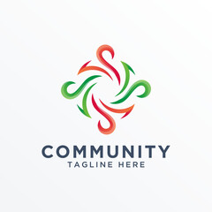 Fototapeta na wymiar Community logo icon elements template. Community human logo template. Community health care.