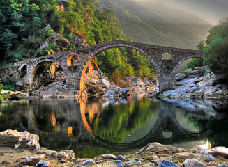 old stone bridge near Ardino, Bulgaria