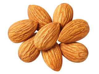 Delicious almonds cut out