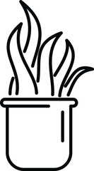 Nature plant pot icon outline vector. Indoor flowerpot. Summer tree