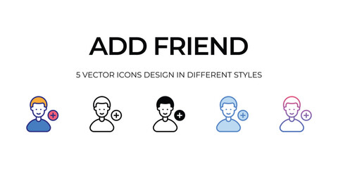 add friend Icons Set vector Illustration.