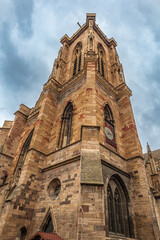 Fototapeta na wymiar church tower, Colmar, France
