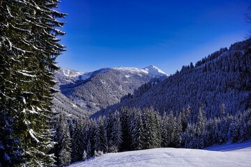 winter mountain landscape, Alps Austria