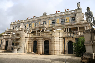 Fototapeta na wymiar Beautiful and Colossal National Palace of Queluz in Portugal