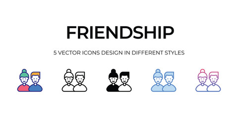 friend Icons Set vector Illustration.