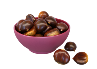 Fresh organic chestnuts