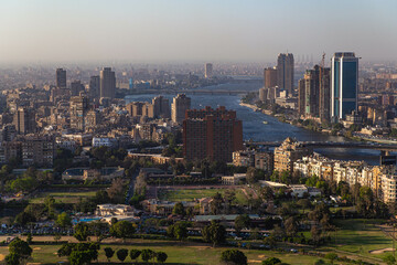 Fototapeta na wymiar Cairo from top view 