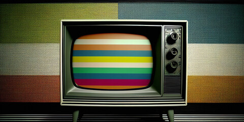 Vintage Television - Generative Ai - obrazy, fototapety, plakaty