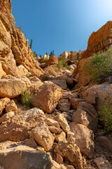 Hiking the scenic Strawberry Point waterfall trail in Utah.