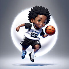 A cute basketball player - Generated by Generative AI