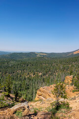 Hiking the scenic Strawberry Point waterfall trail in Utah.