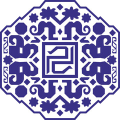 A pattern from the historical malibeyli carpet. 