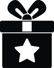 Brand gift box icon simple vector. Public media. Digital online