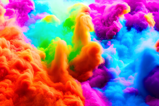 Nuvem de exploss&atilde;o colorida