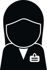 Girl brand ambassador icon simple vector. Social media. Review influence