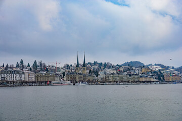 Fototapeta na wymiar view of the city, Lucern, Switzerland