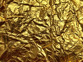 Gold crumpled paper texture