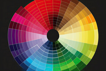 Designer multi-color swatch palette colour guide chart spectrum isolated, color, rainbow, circle, wheel, spectrum, design, palette, vector, colorful, chart, illustration, cmyk, paint, art, colour, 