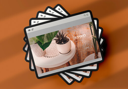 Tablet for Application UI Designs Mockup