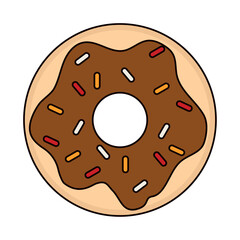 sweet chocolate donut