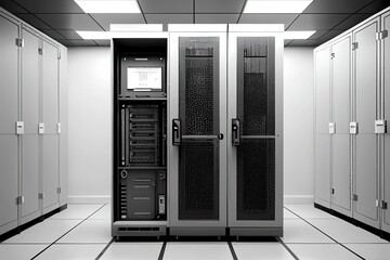 Fototapeta premium supercomputer,illstration generative ai content by Midjourney