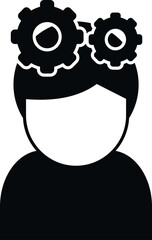 Gear values icon simple vector. Core value. Purpose trust