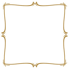 Simple and floral frame and square border
