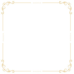 Simple and floral frame and square border