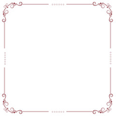 Simple and floral frame and square border