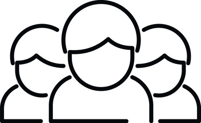 Group core values icon outline vector. Passion culture. Service mission
