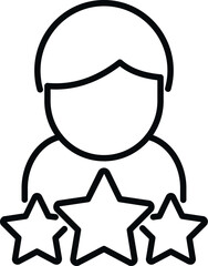 Trust manager icon outline vector. Core value. Social company
