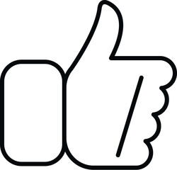 Thumb up value icon outline vector. Social culture. Core purpose