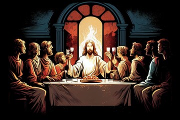 Last supper of christ and his apostles, Ai