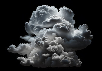Storm cloud, cumulus, thunderstorm transparent background 3d rendering file - obrazy, fototapety, plakaty
