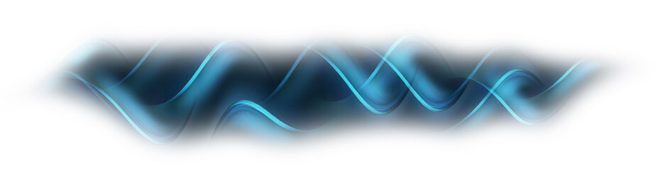 Obraz premium Abstract waves in blue neon 3d decorative frame vector background graphic illustration